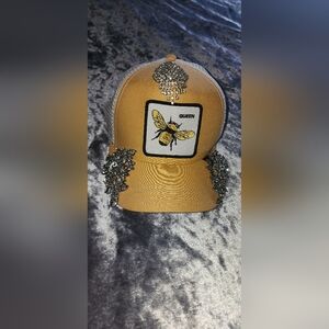 Stylish Yellow Bee Embellished Hat